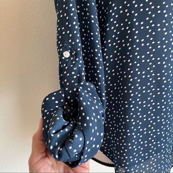 Collective Concepts Blue Polka Dot Blouse‎ - Picture 6 of 11